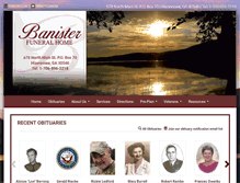 Tablet Screenshot of banisterfuneral.com